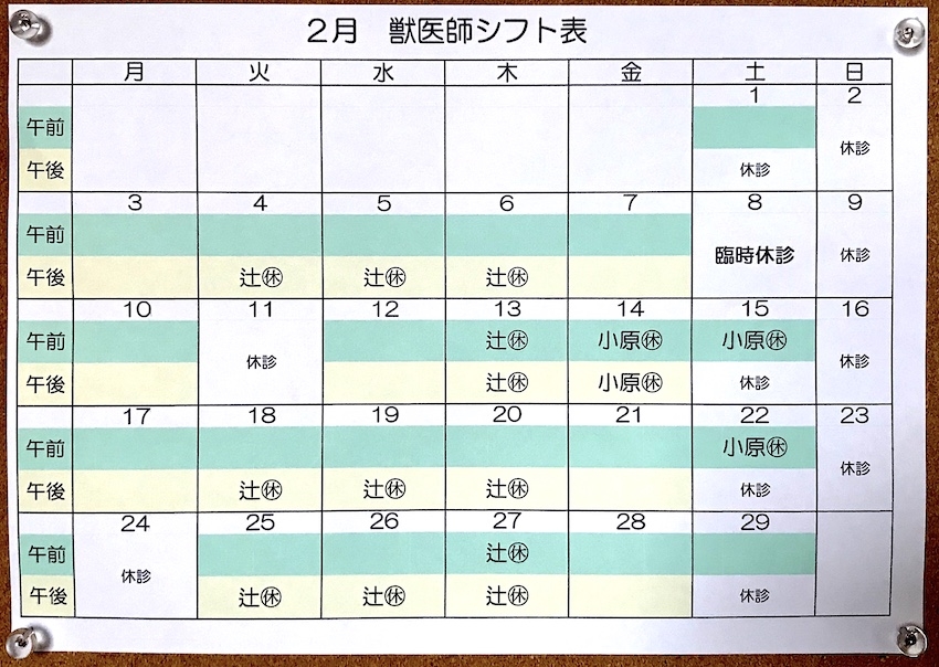 2020.2月シフト